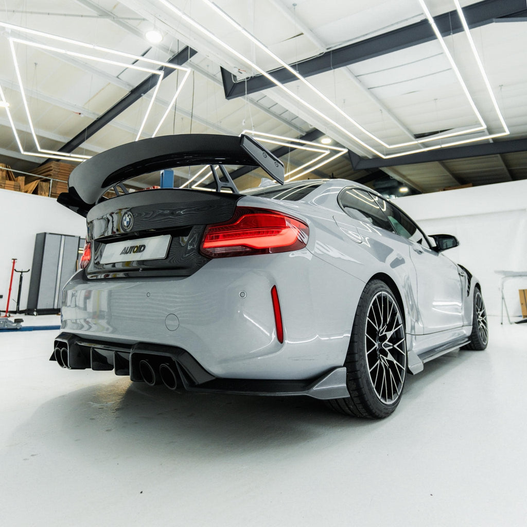 BMW 2 Series F22 & M2 F87 Pre-Preg Carbon Fibre Swan Neck AT-R1 Rear Wing by Adro (2014-2021) - AUTOID® - Rear Wings - Adro