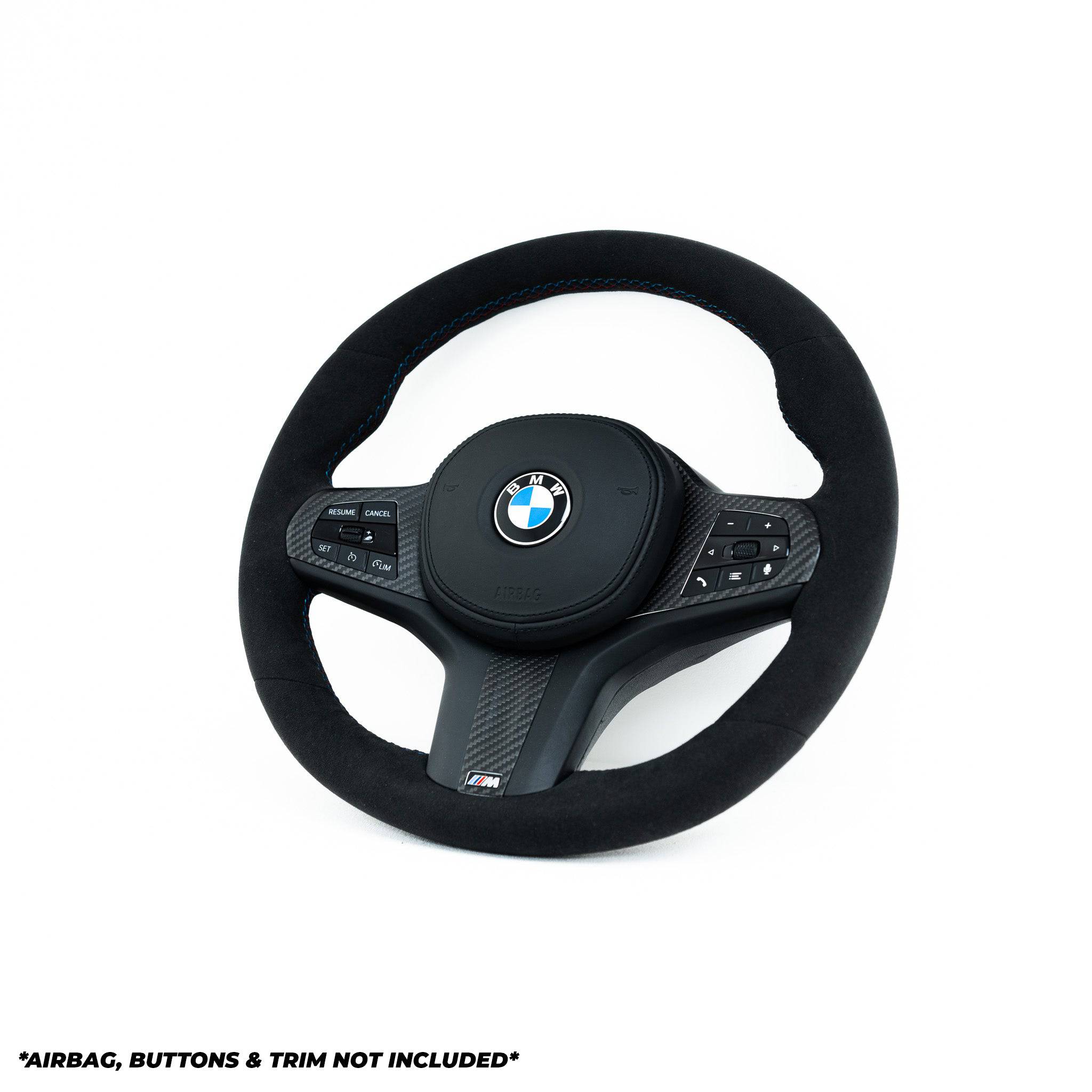 BMW 2 Series G42, 3 Series G20, M2 G87, M3 G80, M4 G82 Full Alcantara Steering Wheel by TRE (2018+) - AUTOID - Steering Wheels - TRE