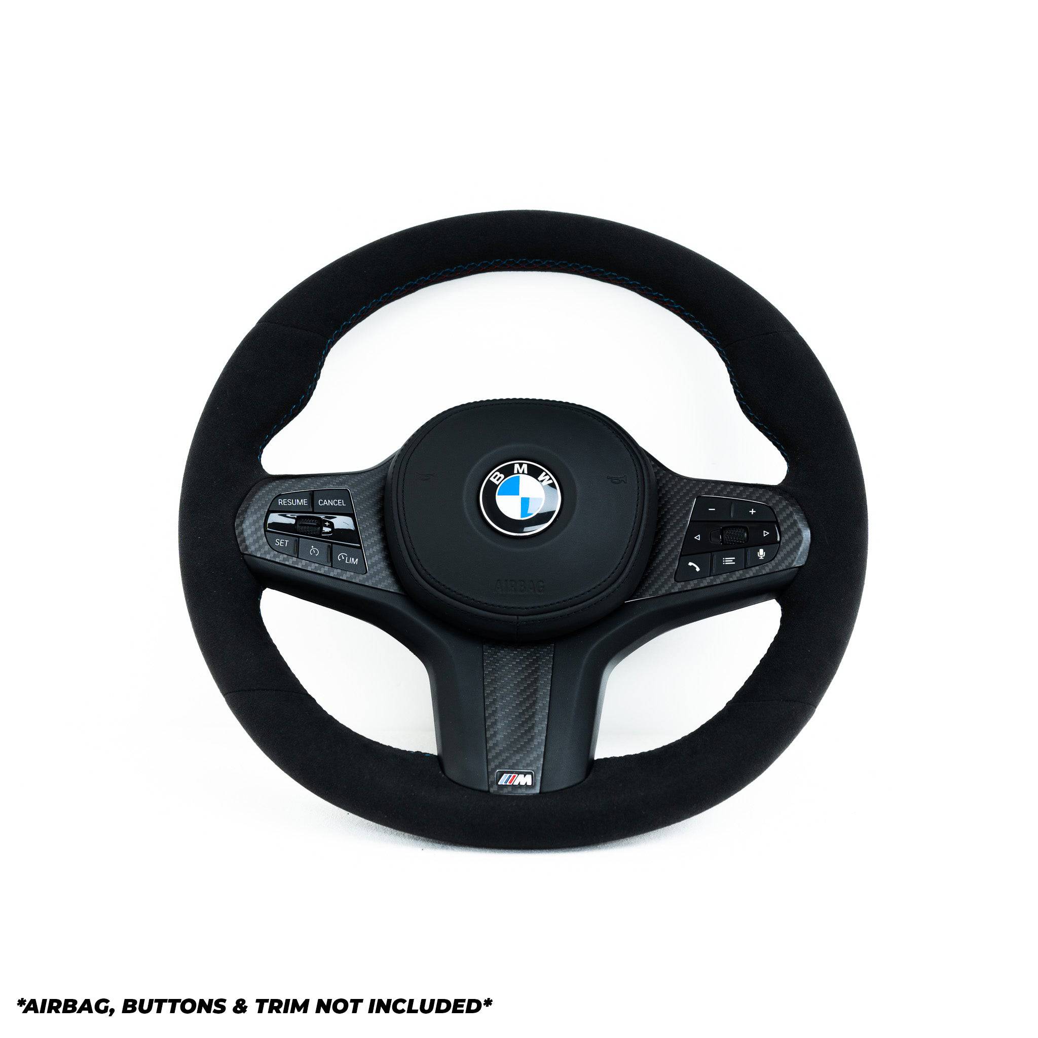 BMW 2 Series G42, 3 Series G20, M2 G87, M3 G80, M4 G82 Full Alcantara Steering Wheel by TRE (2018+) - AUTOID - Steering Wheels - TRE