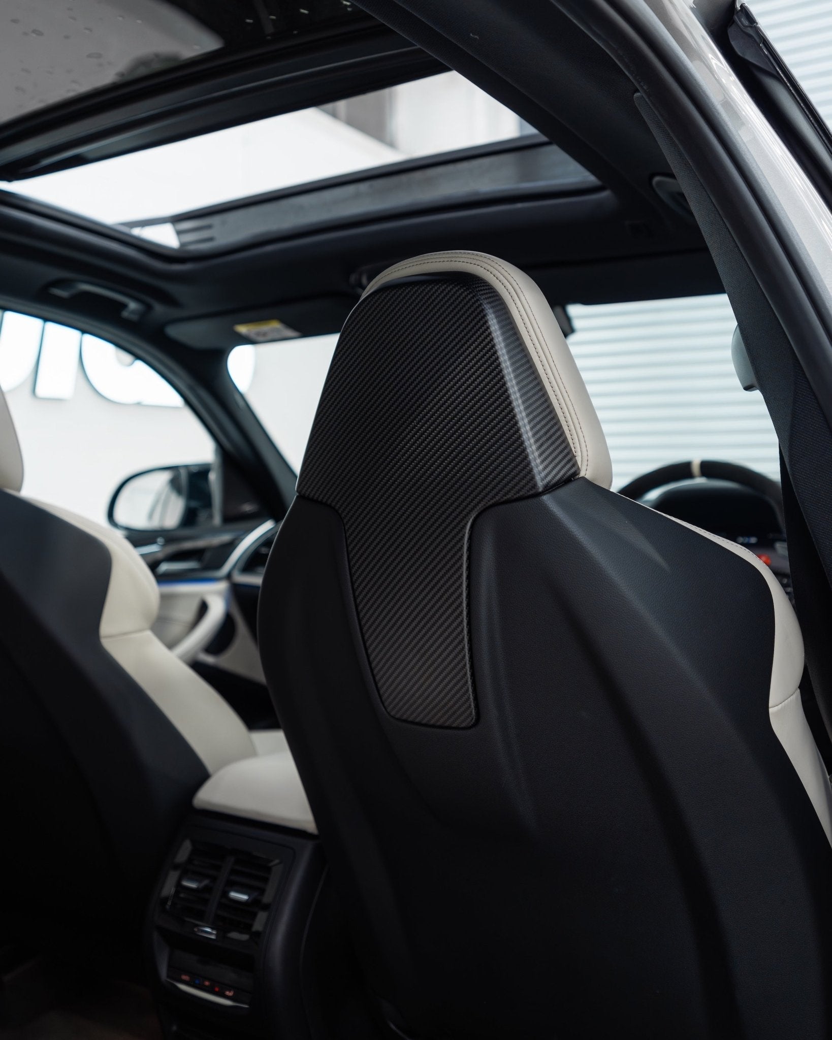 BMW 2 Series G42, M3 G80, M4 G82, M2 G87 Pre-Preg Matte Carbon Fibre Seat Back Covers by FORM (2018+) - AUTOID® - Dashboard & Decorative Trim - FORM Industries