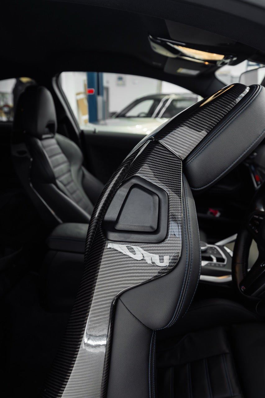 BMW 2 Series G42, M4 G82, M2 G87 Pre-Preg Carbon Fibre Full Seat Back Covers by FORM (2018+) - AUTOID® - Dashboard & Decorative Trim - FORM Industries
