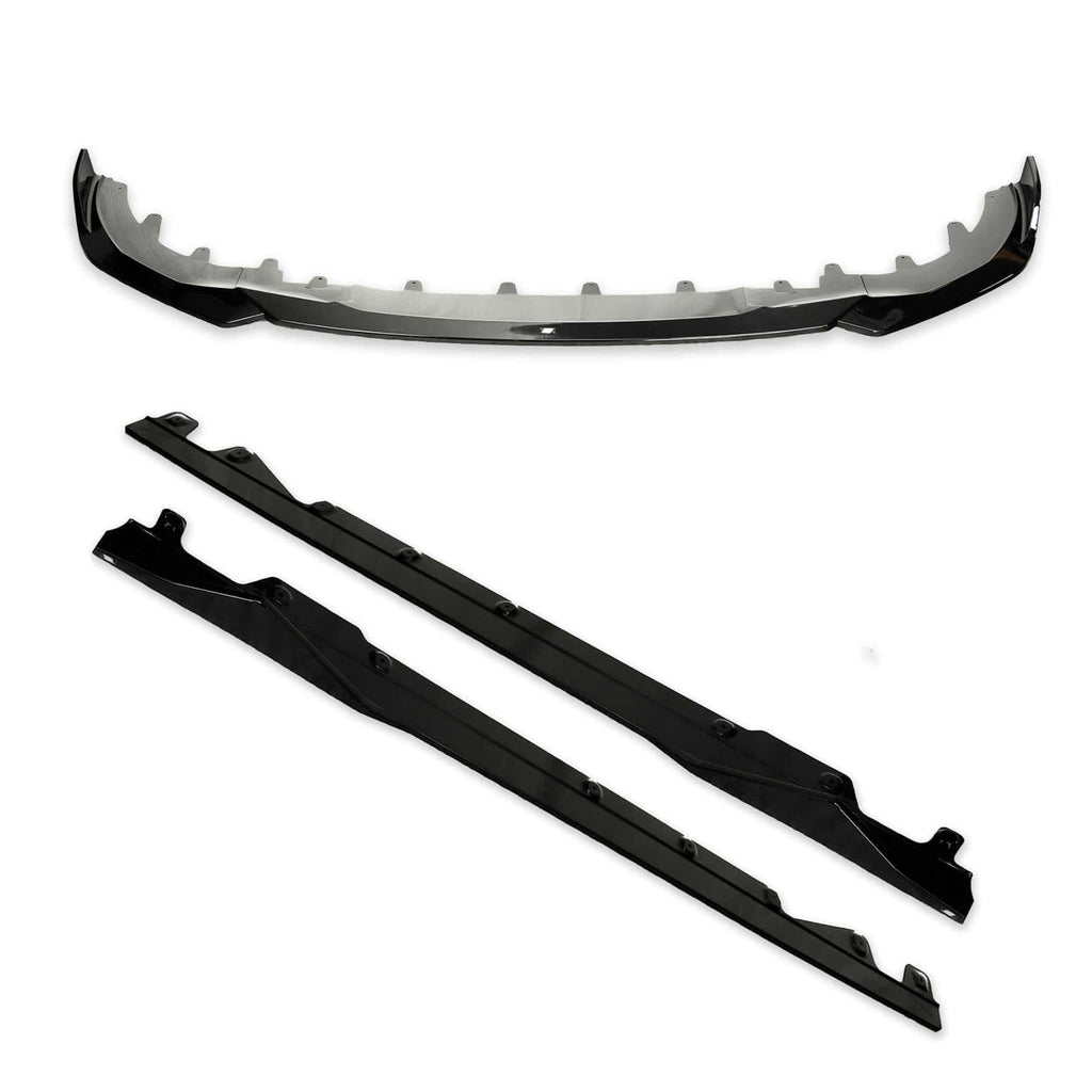 BMW 2 Series M Sport & M240i G42 Gloss Black Kit Front Splitter & Side Skirt Pack by FORM (2021+) - AUTOID® - Styling Kit - FORM Industries
