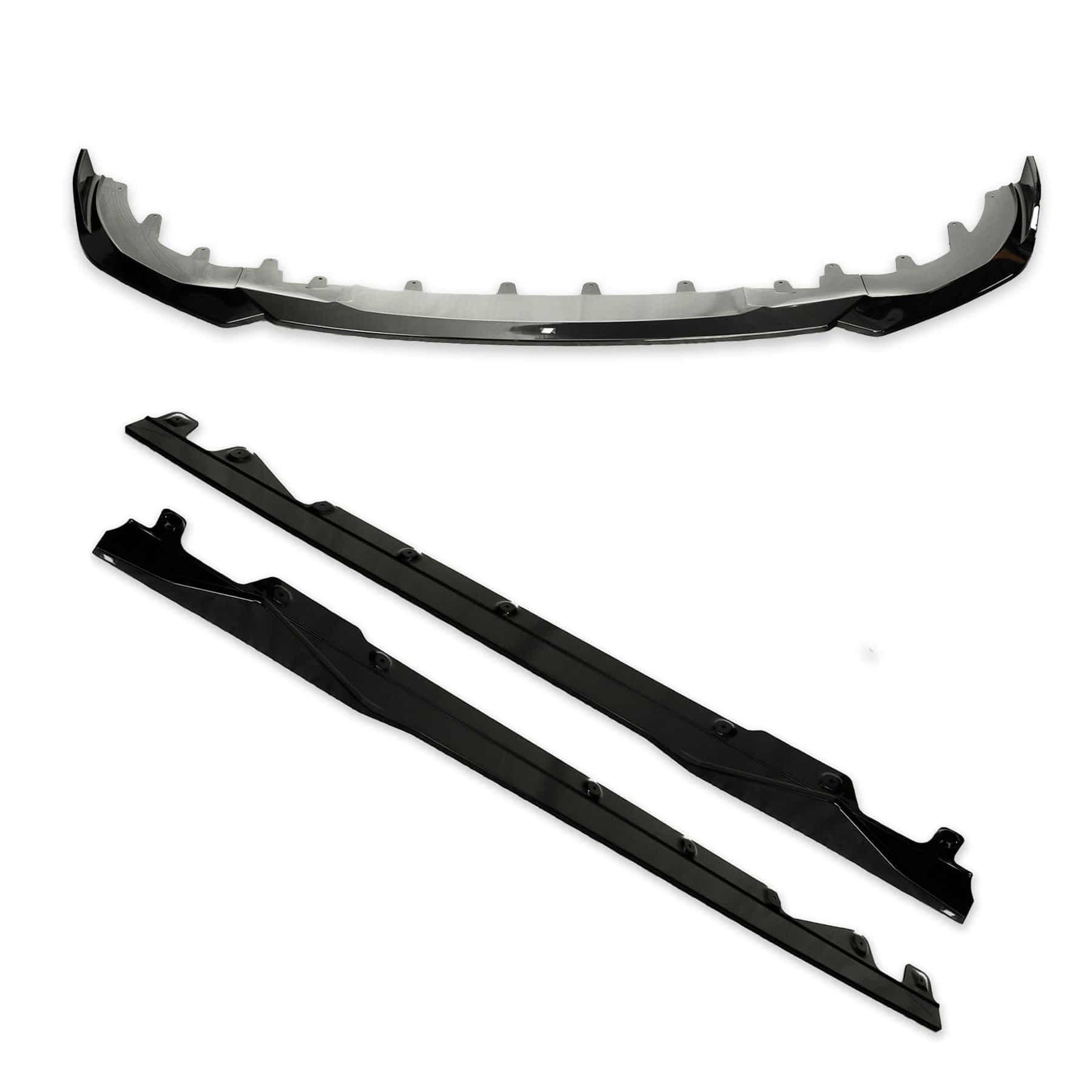 BMW 2 Series M Sport & M240i G42 Gloss Black Kit Front Splitter & Side Skirt Pack by FORM (2021+) - AUTOID® - Styling Kit - FORM Industries