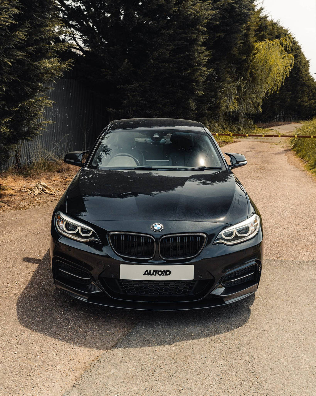 BMW F22 2 Series carbon fibre full body kit front splitter view