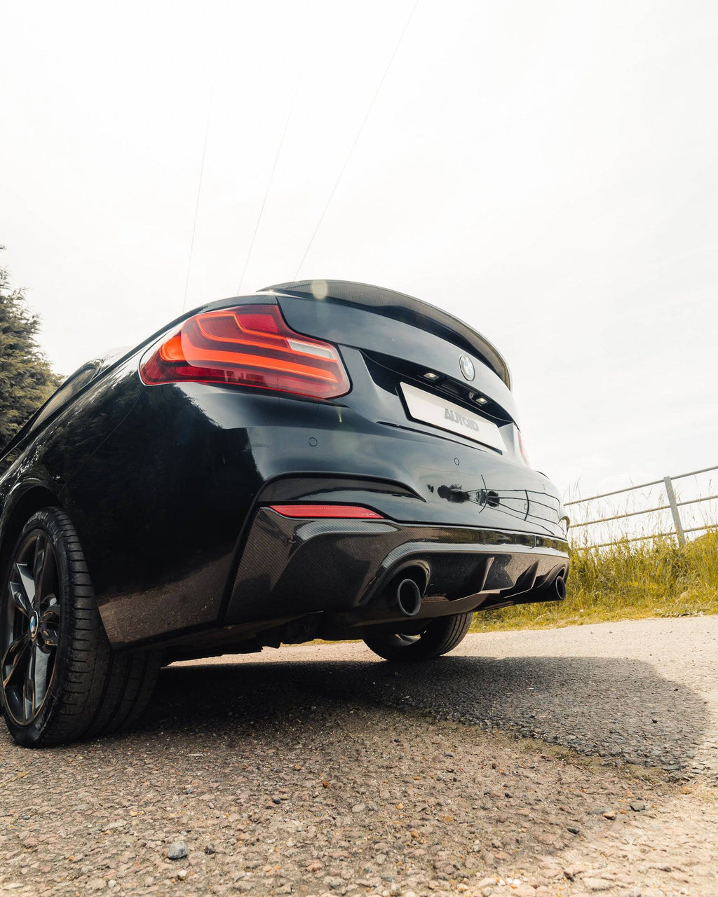 BMW F22 2 Series carbon fibre full body kit rear diffuser view