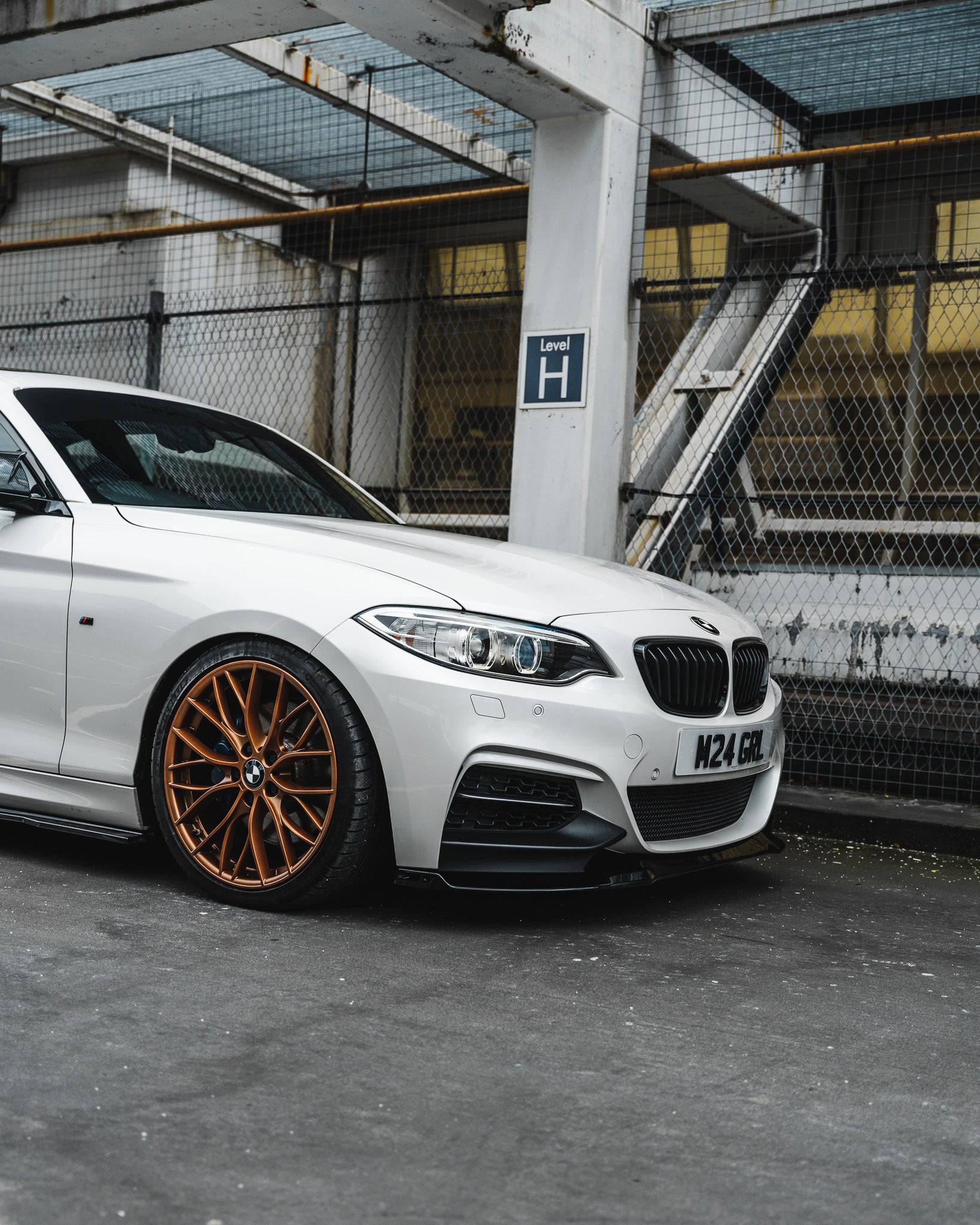 BMW 2 Series, M235i & M240i F22 F23 EVO-1 Gloss Black Front Splitter by ZAERO (2014-2019) - AUTOID® - Front Lips & Splitters - Zaero Design