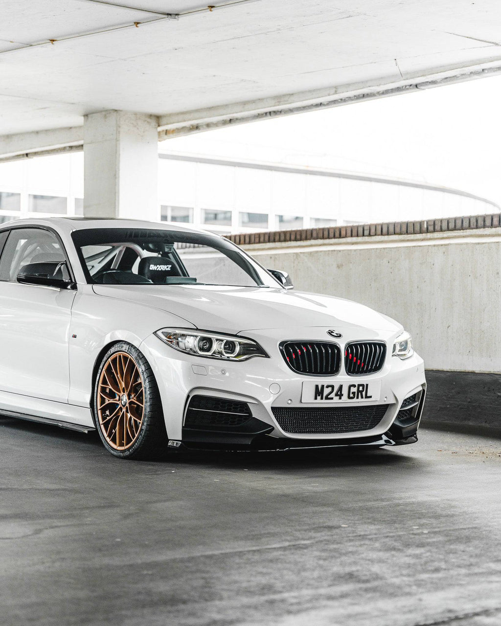 BMW 2 Series, M235i & M240i F22 F23 EVO-1 Gloss Black Front Splitter by ZAERO (2014-2019) - AUTOID® - Front Lips & Splitters - Zaero Design