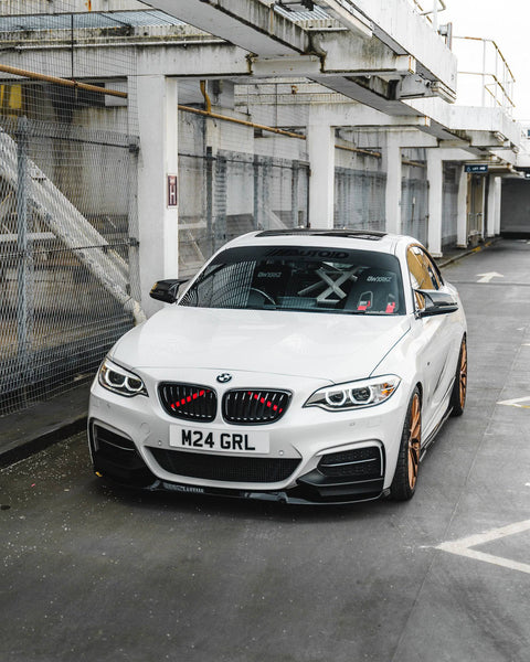BMW 2 Series, M235i & M240i F22 F23 EVO-1 Gloss Black Front Splitter by ZAERO (2014-2019) - AUTOID® - Front Lips & Splitters - Zaero Design