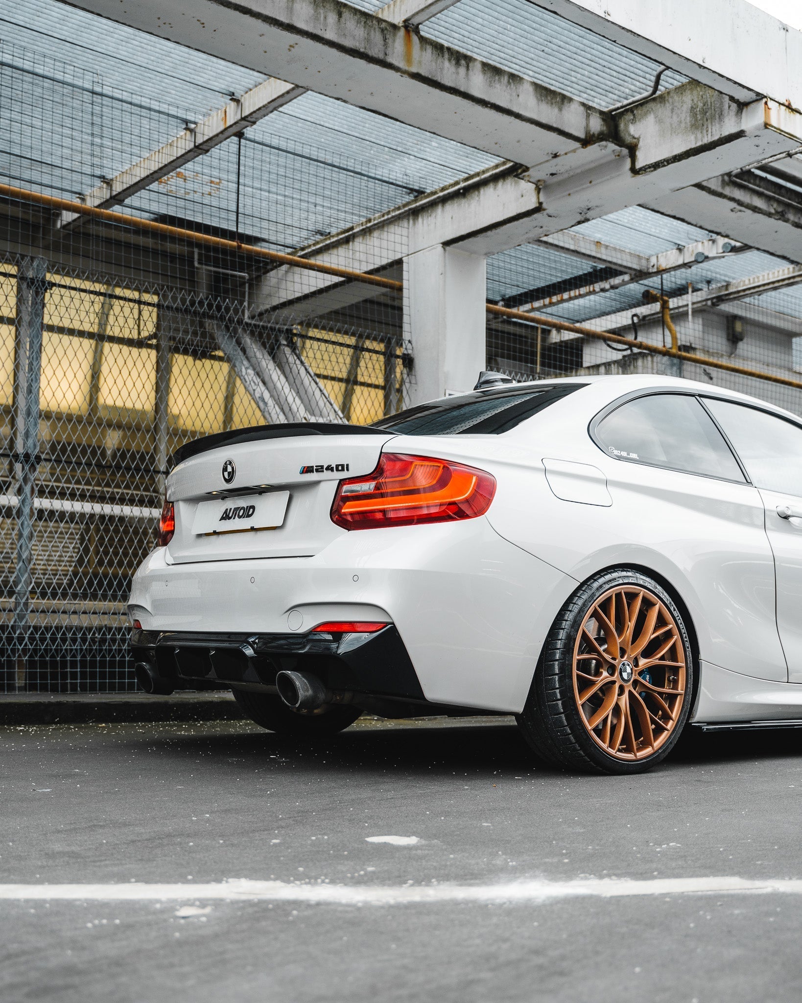 BMW 2 Series M235i & M240i F22 F23 EVO-1 Gloss Black Rear Diffuser by ZAERO (2014-2019) - AUTOID® - Rear Diffusers - Zaero Design