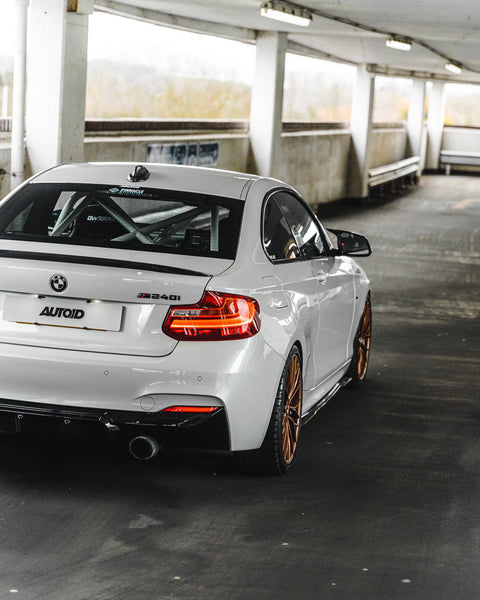 BMW 2 Series M235i & M240i F22 F23 EVO-1 Gloss Black Rear Diffuser by ZAERO (2014-2019) - AUTOID® - Rear Diffusers - Zaero Design