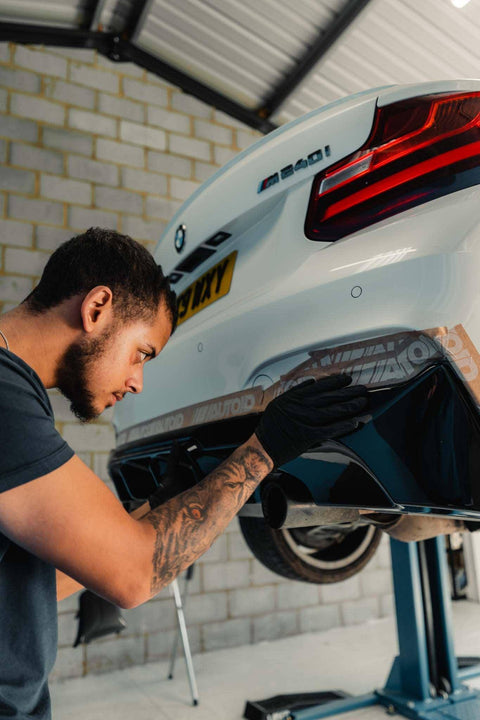 BMW 2 Series M235i & M240i F22 F23 EVO-1 Gloss Black Rear Diffuser by ZAERO (2014-2019) - AUTOID® - Rear Diffusers - Zaero Design