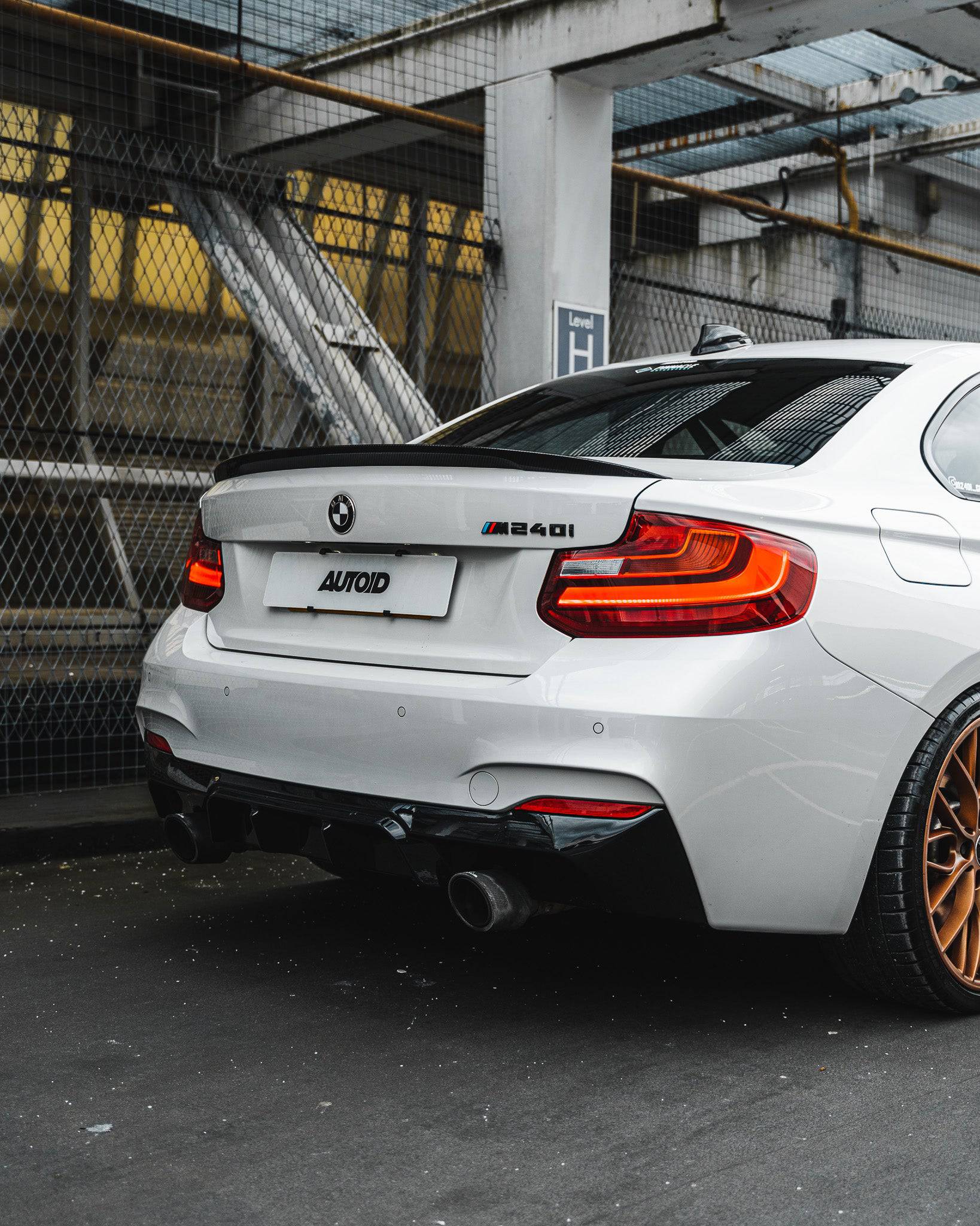 BMW 2 Series M235i & M240i F22 F23 EVO-1 Gloss Black Rear Diffuser by ZAERO (2014-2019) - AUTOID® - Rear Diffusers - Zaero Design