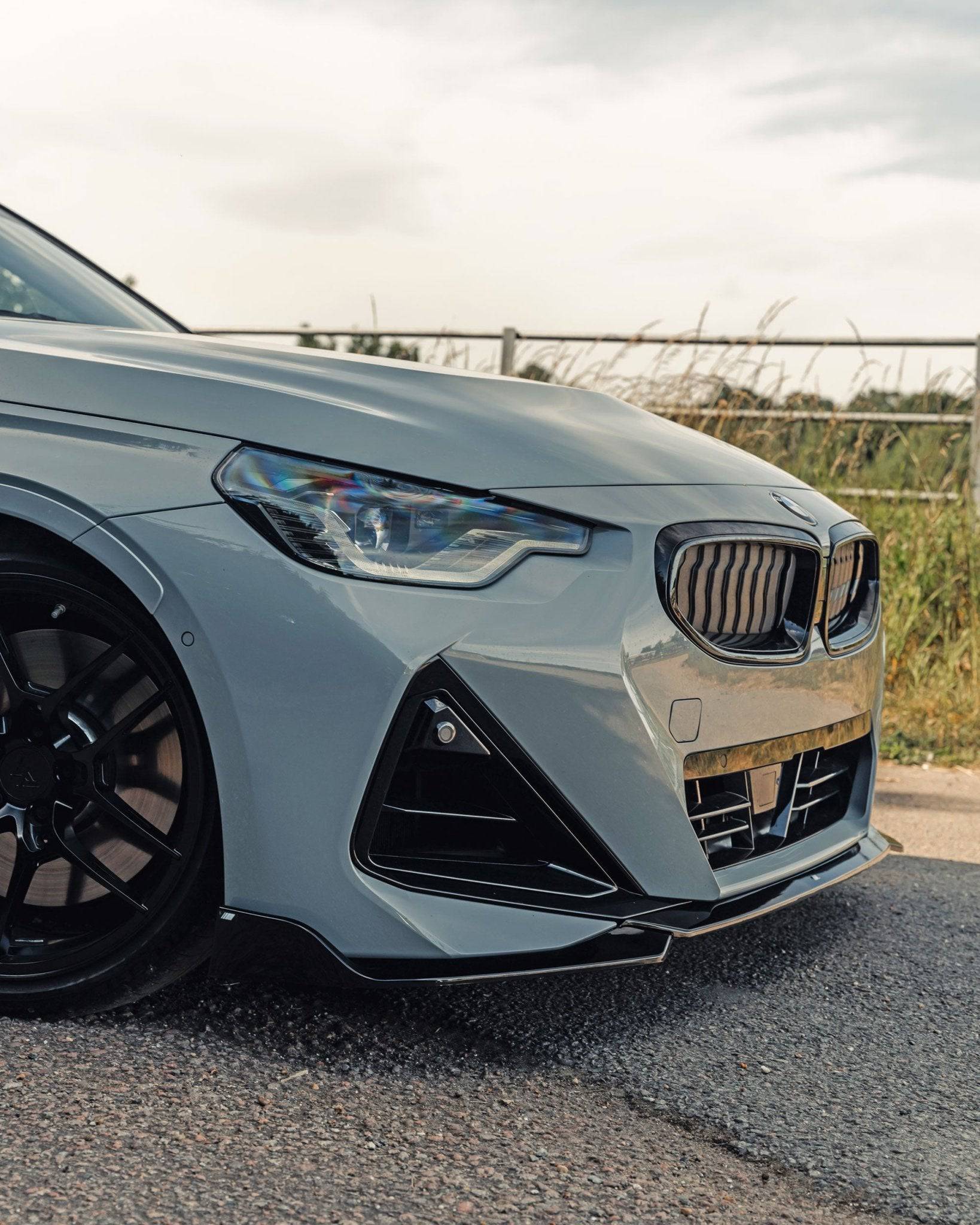 BMW 2 Series & M240i G42 Gloss Black Front Splitter (2021+), Front Lips & Splitters, Essentials - AUTOID | Premium Automotive Accessories