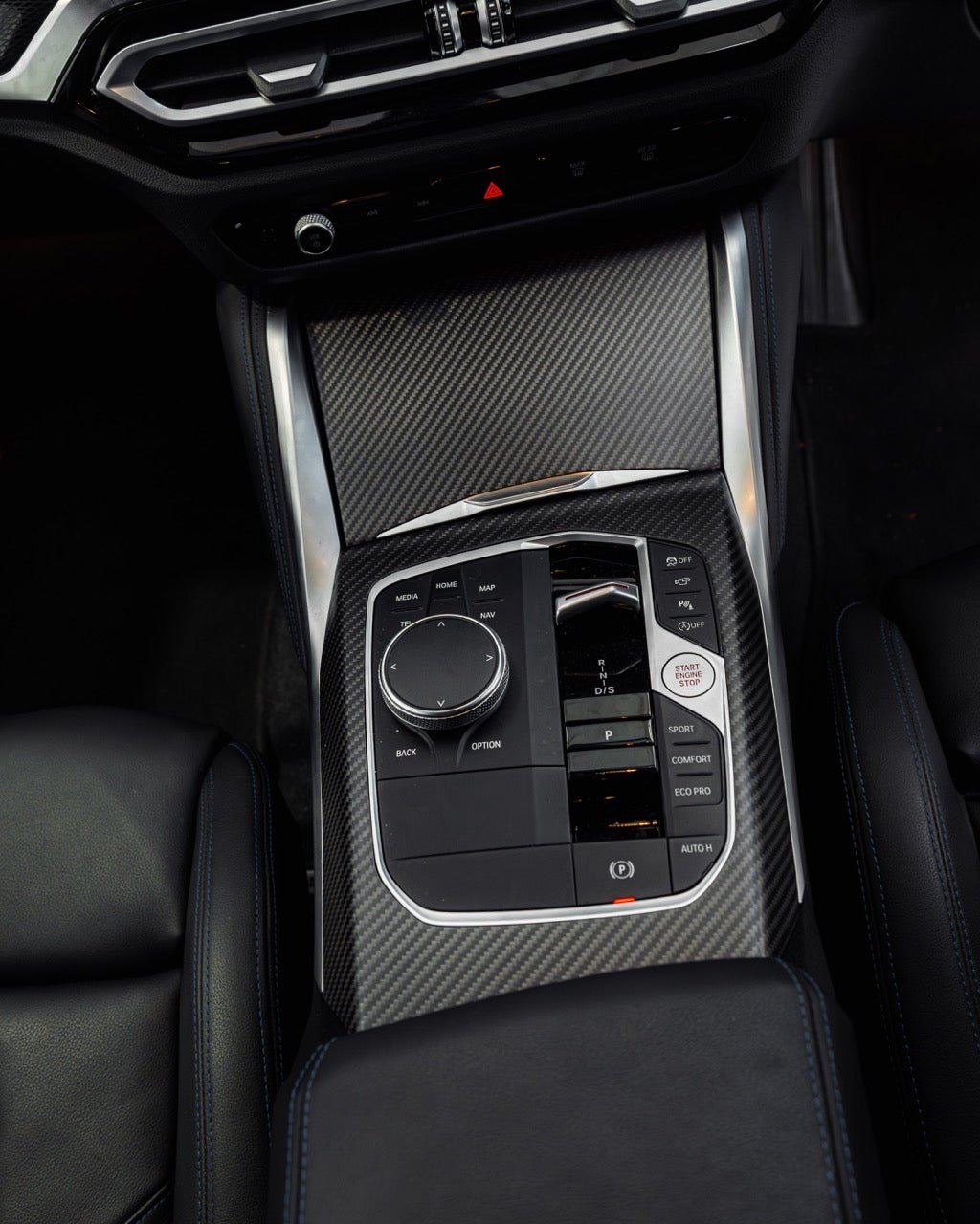 BMW 2 Series & M240i G42 iDrive 8 Pre - Preg Carbon Fibre Centre Console Trim Set by TRE (2021+) - AUTOID - Dashboard & Decorative Trim - TRE