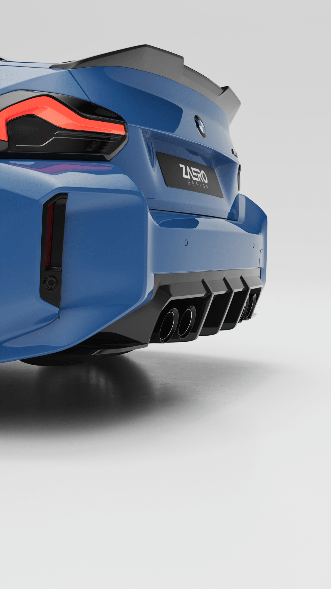 BMW 2 Series, M240i G42 & M2 G87 EVO-S Gloss Black Rear Spoiler Lip by ZAERO (2021+) - AUTOID® - Rear Spoilers - Zaero Design