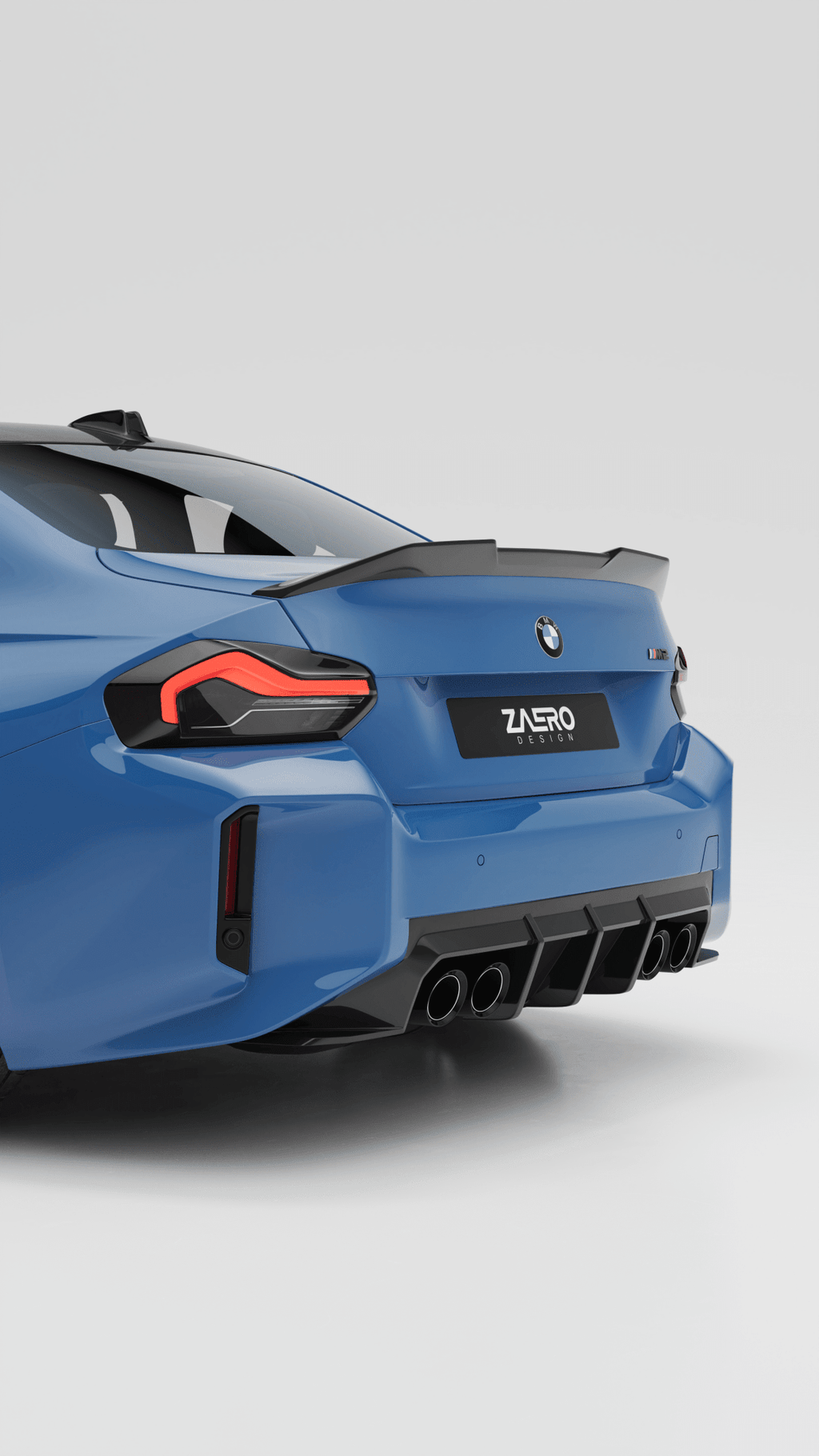 BMW 2 Series, M240i G42 & M2 G87 EVO-S Gloss Black Rear Spoiler Lip by ZAERO (2021+) - AUTOID® - Rear Spoilers - Zaero Design
