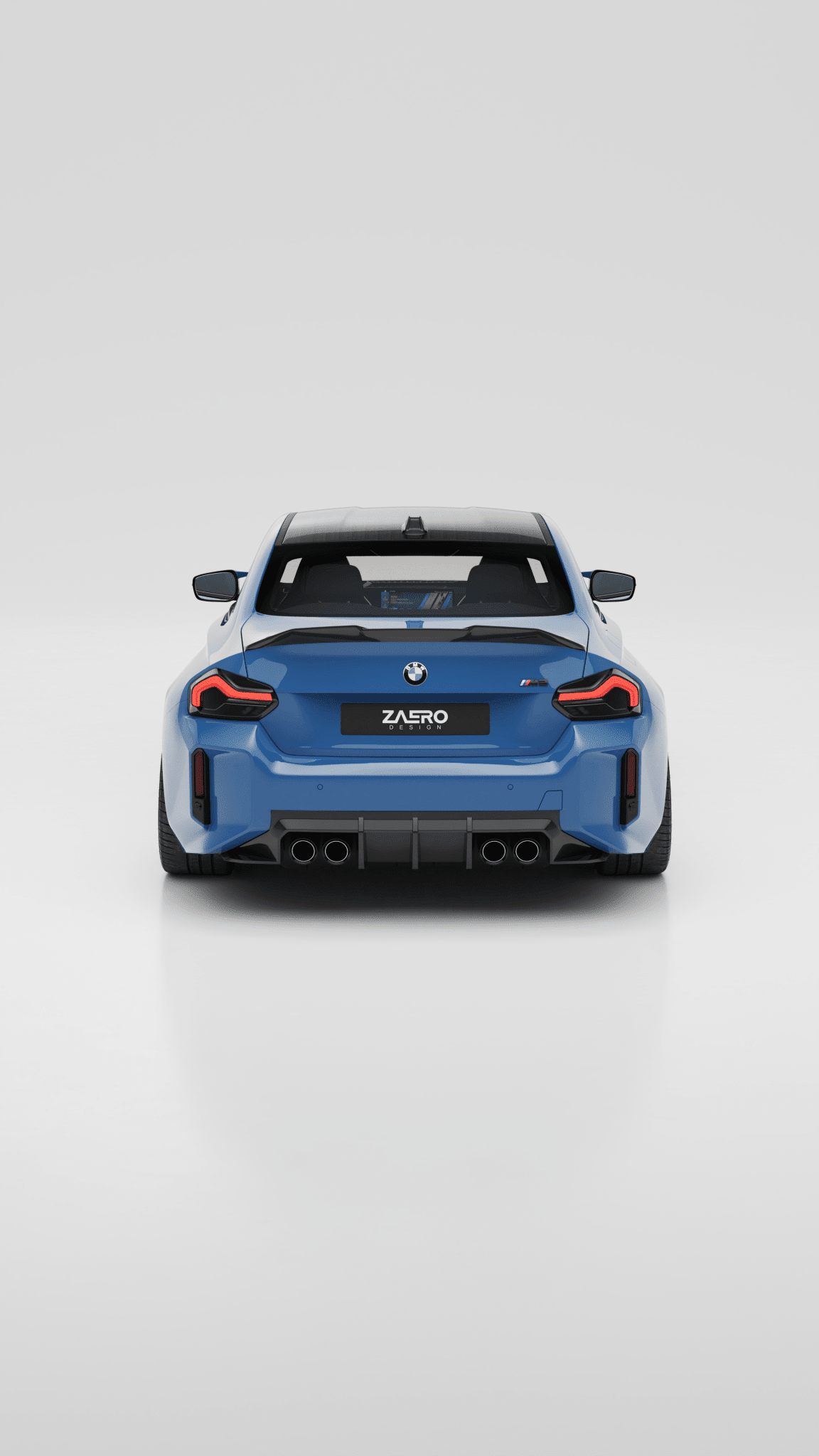 BMW 2 Series, M240i G42 & M2 G87 EVO-S Gloss Black Rear Spoiler Lip by ZAERO (2021+) - AUTOID® - Rear Spoilers - Zaero Design
