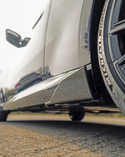 BMW 2 Series & M240i Genuine M Performance Carbon Fibre Side Skirt Blades (2021+, G42) - AUTOID® - Side Skirts & Winglets - BMW M Performance