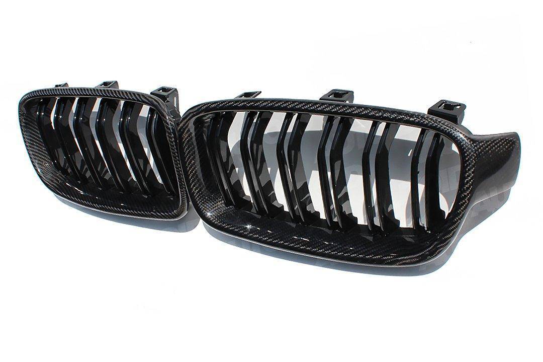 BMW 3 Series F30 F31 Carbon Fibre Double Slat Kidney Grilles by FORM (2012-2019) - AUTOID® - Front Grille - FORM Industries