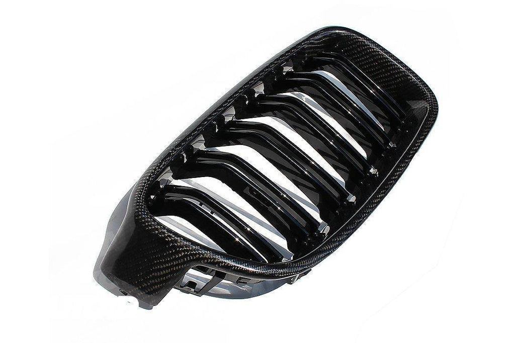 BMW 3 Series F30 F31 Carbon Fibre Double Slat Kidney Grilles by FORM (2012-2019) - AUTOID® - Front Grille - FORM Industries