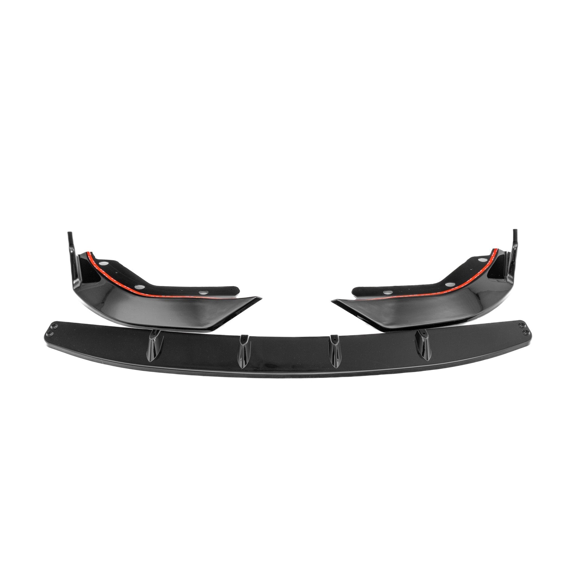 BMW 3 Series G20 G21 Pre-LCI Gloss Black Competition Front Splitter by FORM (2018-2022) - AUTOID® - Front Lips & Splitters - FORM Industries