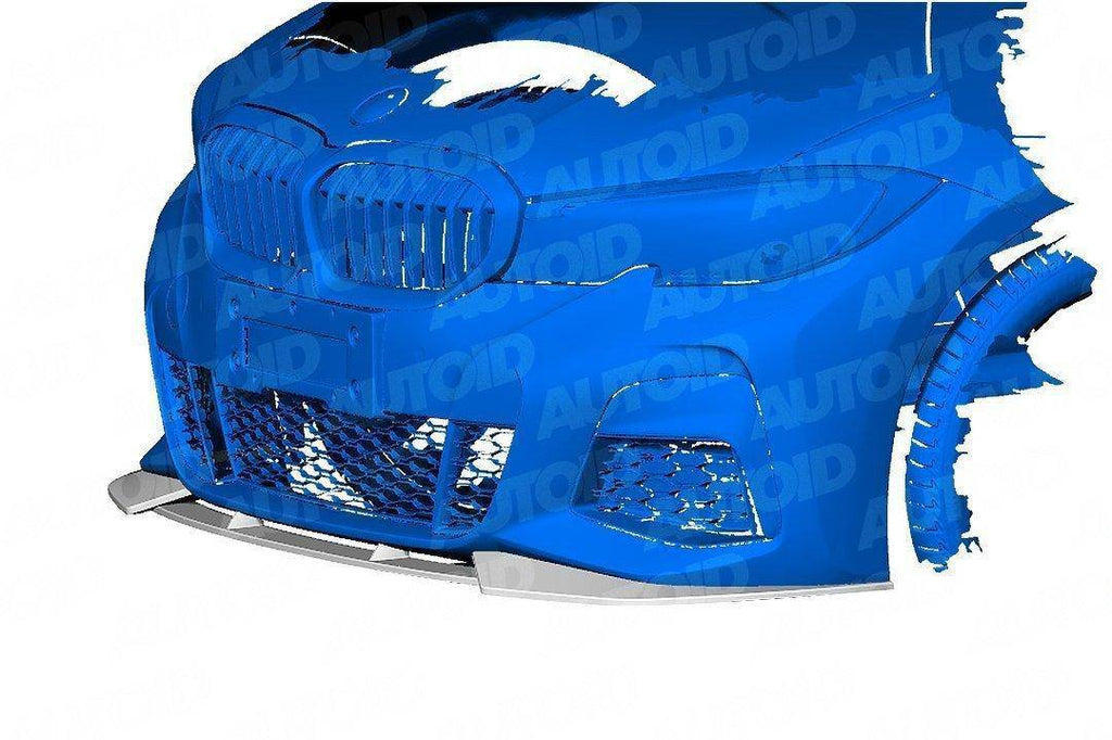 BMW 3 Series M Sport G20 G21 Pre-LCI Carbon Fibre Competition Front Splitter by FORM (2018-2022) - AUTOID® - Front Lips & Splitters - FORM Industries