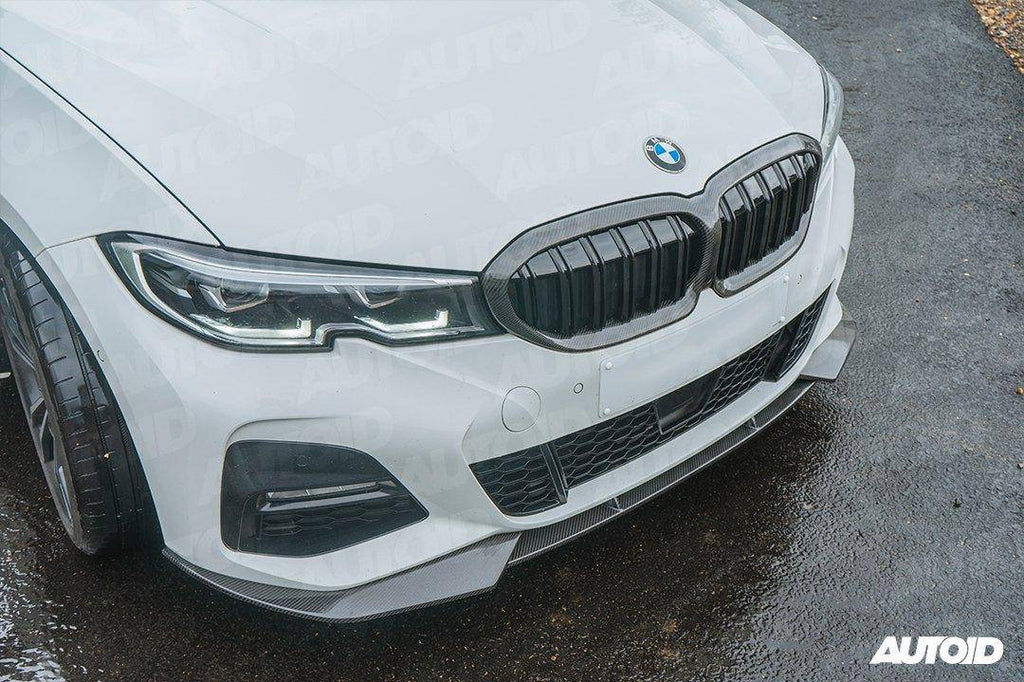 BMW 3 Series M Sport G20 G21 Pre-LCI Carbon Fibre Competition Front Splitter by FORM (2018-2022) - AUTOID® - Front Lips & Splitters - FORM Industries