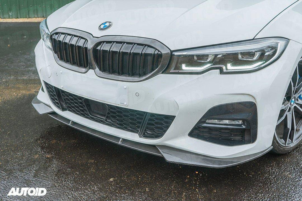 BMW 3 Series M Sport G20 G21 Pre-LCI Carbon Fibre Competition Front Splitter by FORM (2018-2022) - AUTOID® - Front Lips & Splitters - FORM Industries