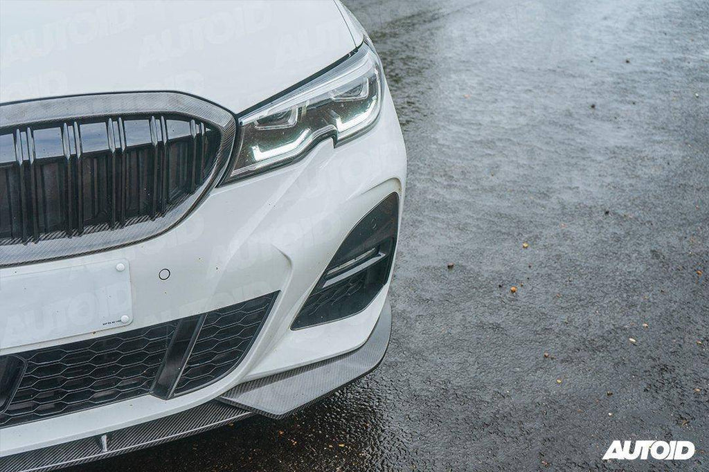 BMW 3 Series M Sport G20 G21 Pre-LCI Carbon Fibre Competition Front Splitter by FORM (2018-2022) - AUTOID® - Front Lips & Splitters - FORM Industries
