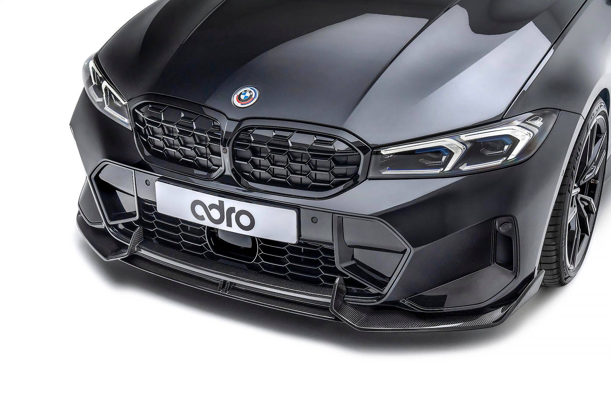 BMW 3 Series M340i G20 G21 LCI Carbon Fibre Front Splitter by Adro (2022+) - AUTOID - Front Lips & Splitters - Adro