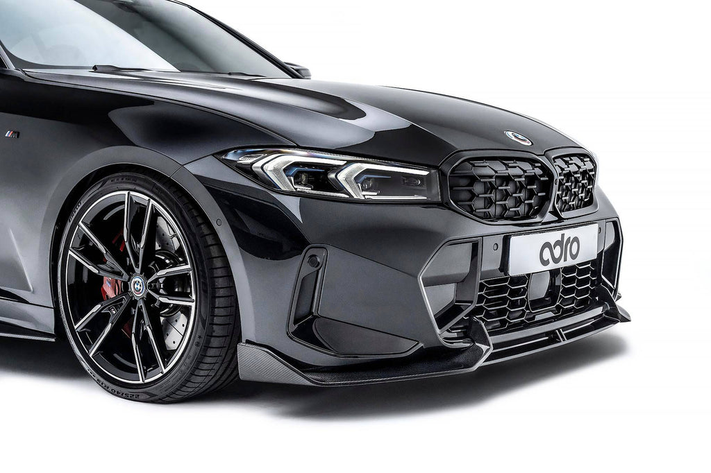 BMW 3 Series M340i G20 G21 LCI Carbon Fibre Front Splitter by Adro (2022+) - AUTOID® - Front Lips & Splitters - Adro