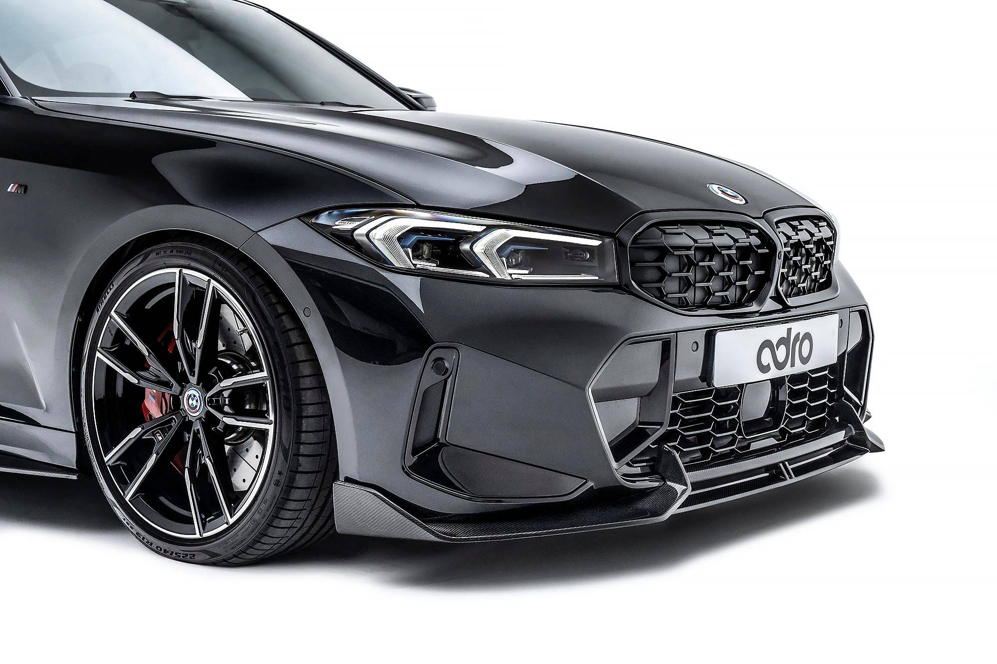 BMW 3 Series M340i G20 G21 LCI Carbon Fibre Front Splitter by Adro (2022+) - AUTOID® - Front Lips & Splitters - Adro