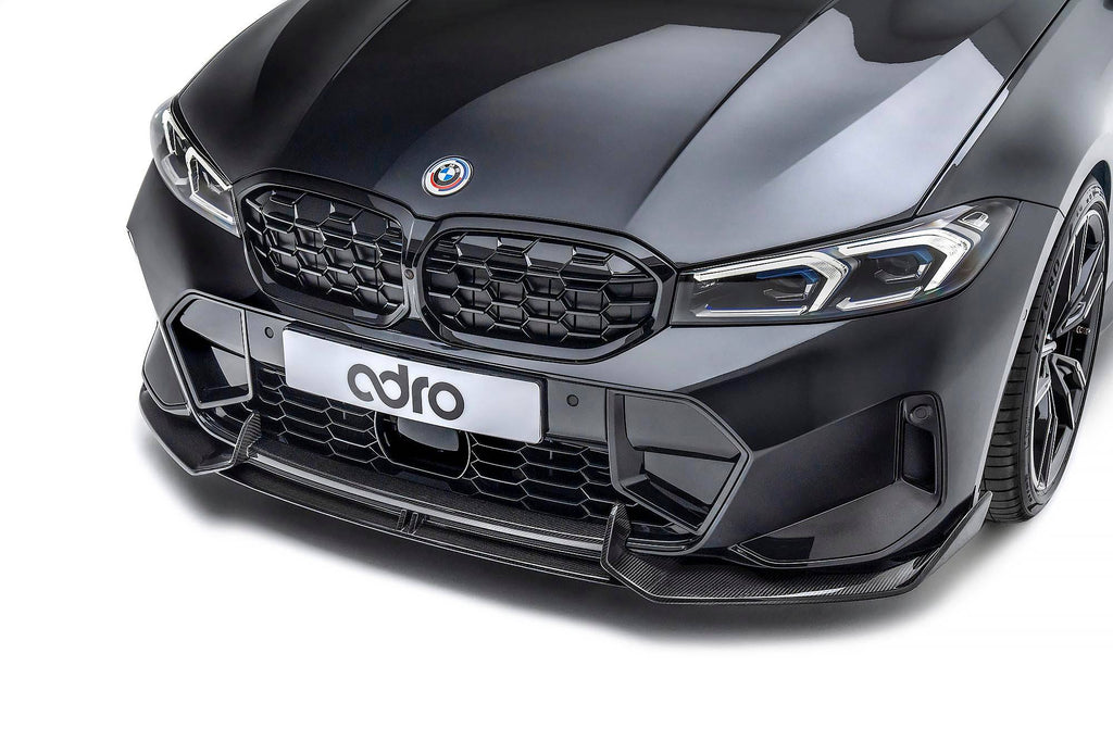 BMW 3 Series M340i G20 G21 LCI Carbon Fibre Front Splitter by Adro (2022+) - AUTOID® - Front Lips & Splitters - Adro