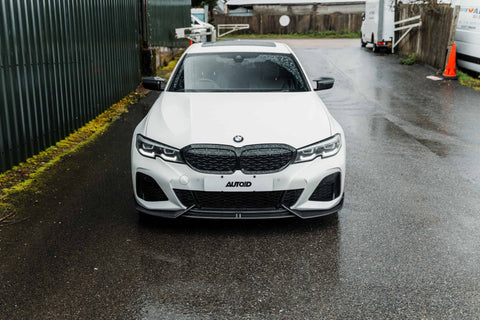 BMW 3 Series M340i G20 G21 Pre-LCI Carbon Fibre Front Splitter by Adro (2018-2022) - AUTOID® - Front Lips & Splitters - Adro