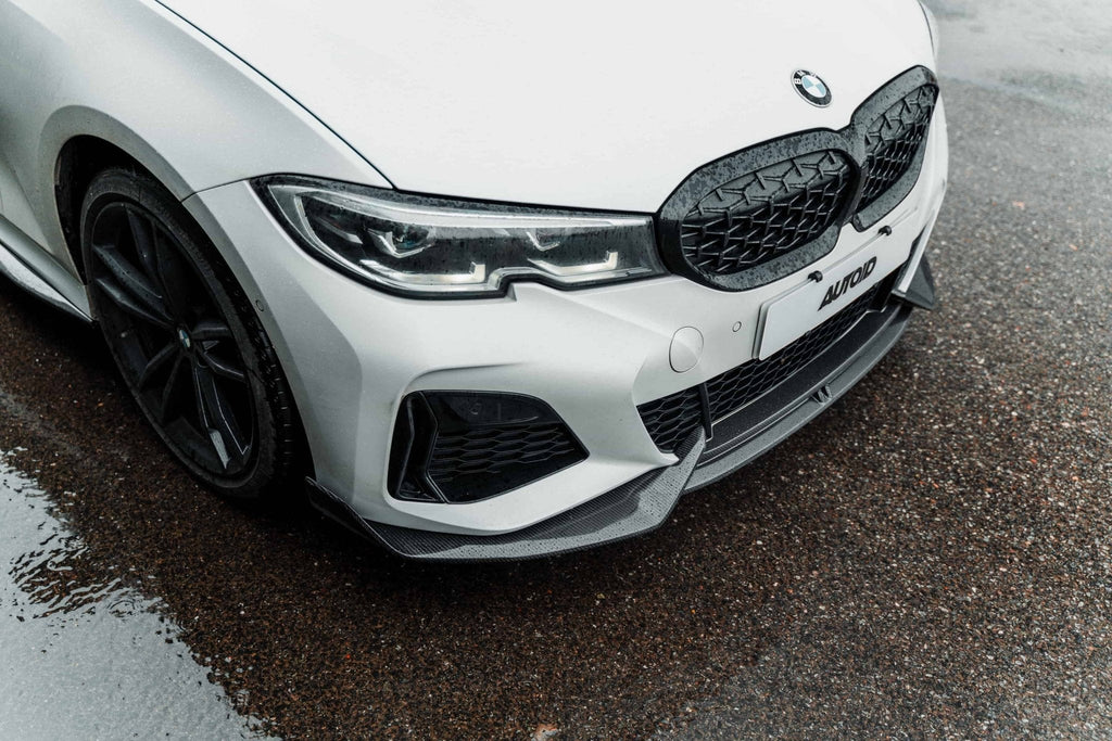 BMW 3 Series M340i G20 G21 Pre-LCI Carbon Fibre Front Splitter by Adro (2018-2022) - AUTOID® - Front Lips & Splitters - Adro