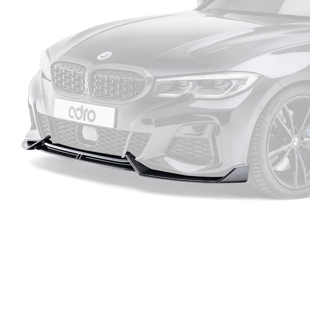 BMW 3 Series M340i G20 G21 Pre-LCI Carbon Fibre Front Splitter by Adro (2018-2022) - AUTOID® - Front Lips & Splitters - Adro