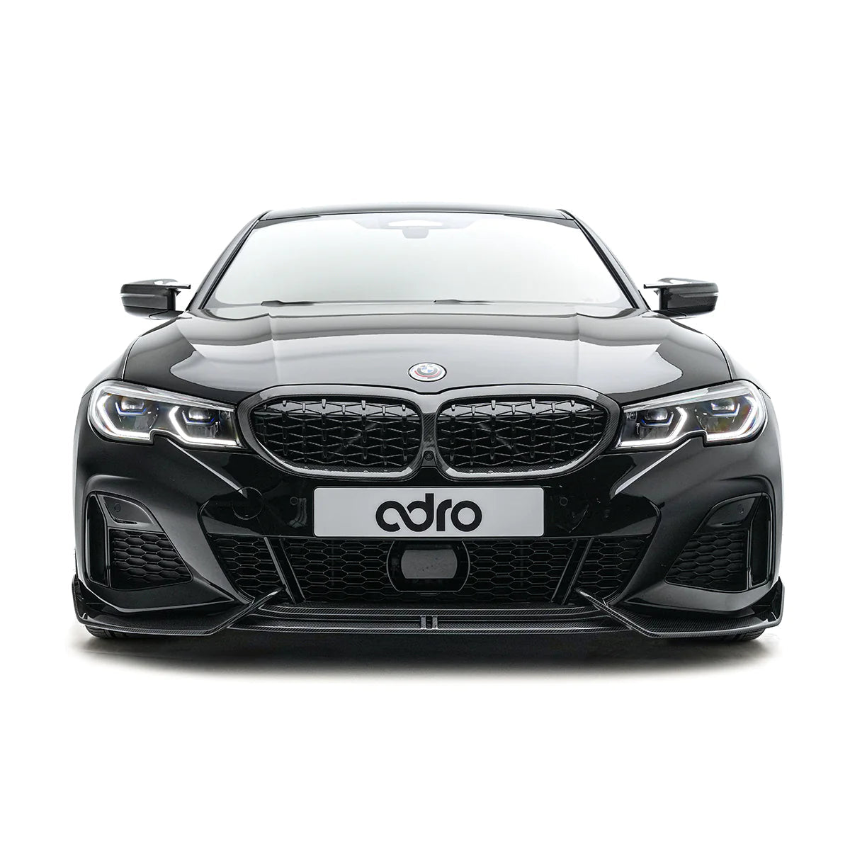 BMW 3 Series M340i G20 G21 Pre-LCI Carbon Fibre Front Splitter by Adro (2018-2022) - AUTOID® - Front Lips & Splitters - Adro