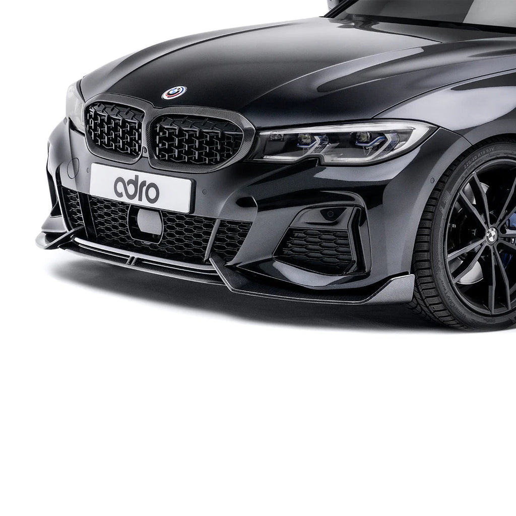 BMW 3 Series M340i G20 G21 Pre-LCI Carbon Fibre Front Splitter by Adro (2018-2022) - AUTOID® - Front Lips & Splitters - Adro