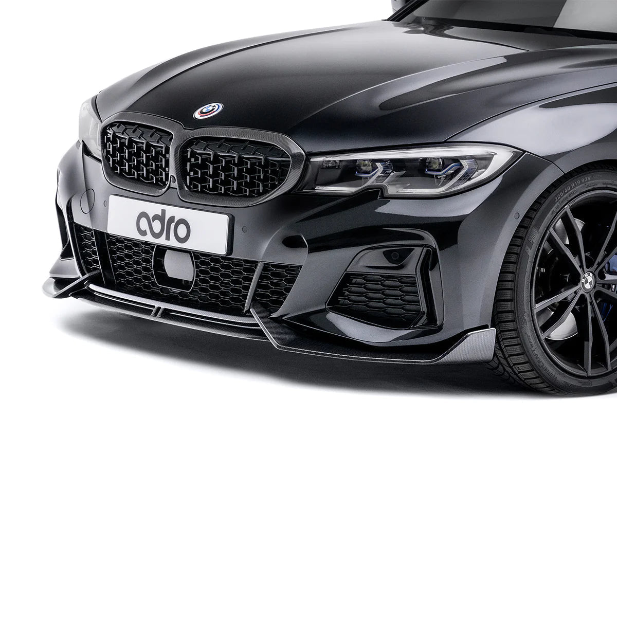 BMW 3 Series M340i G20 G21 Pre-LCI Carbon Fibre Front Splitter by Adro (2018-2022) - AUTOID® - Front Lips & Splitters - Adro