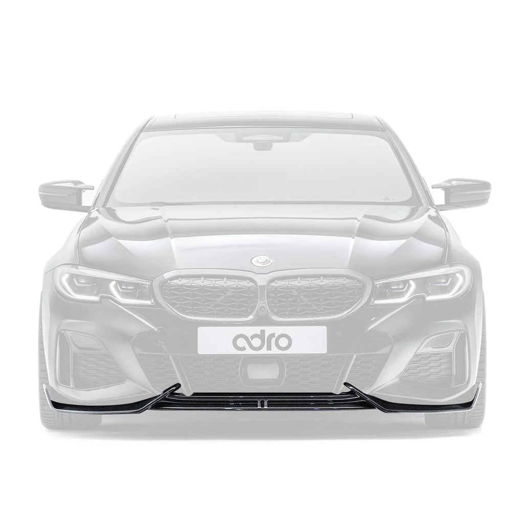 BMW 3 Series M340i G20 G21 Pre-LCI Carbon Fibre Front Splitter by Adro (2018-2022) - AUTOID® - Front Lips & Splitters - Adro