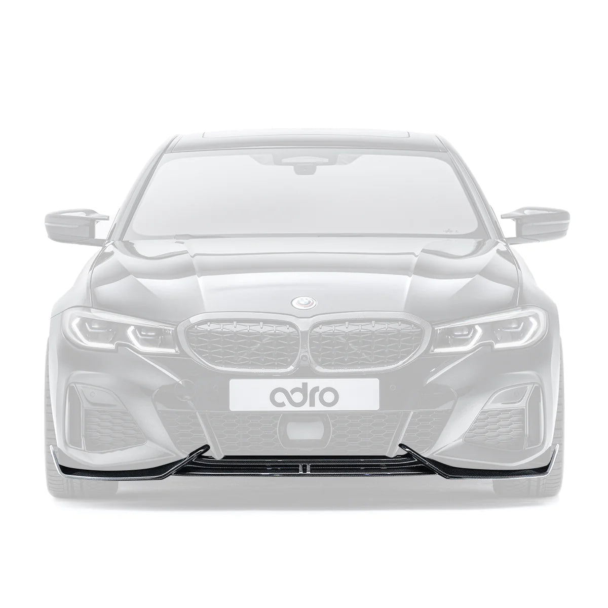 BMW 3 Series M340i G20 G21 Pre-LCI Carbon Fibre Front Splitter by Adro (2018-2022) - AUTOID® - Front Lips & Splitters - Adro