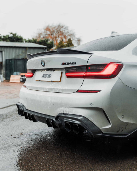 BMW 3 Series M340i G20 Pre-LCI Carbon Fibre Rear Diffuser by Adro (2018-2022) - AUTOID® - Rear Diffusers - Adro