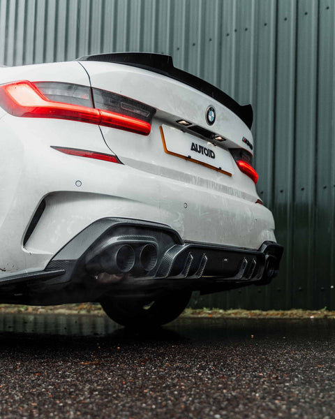 BMW 3 Series M340i G20 Pre-LCI Carbon Fibre Rear Diffuser by Adro (2018-2022) - AUTOID® - Rear Diffusers - Adro