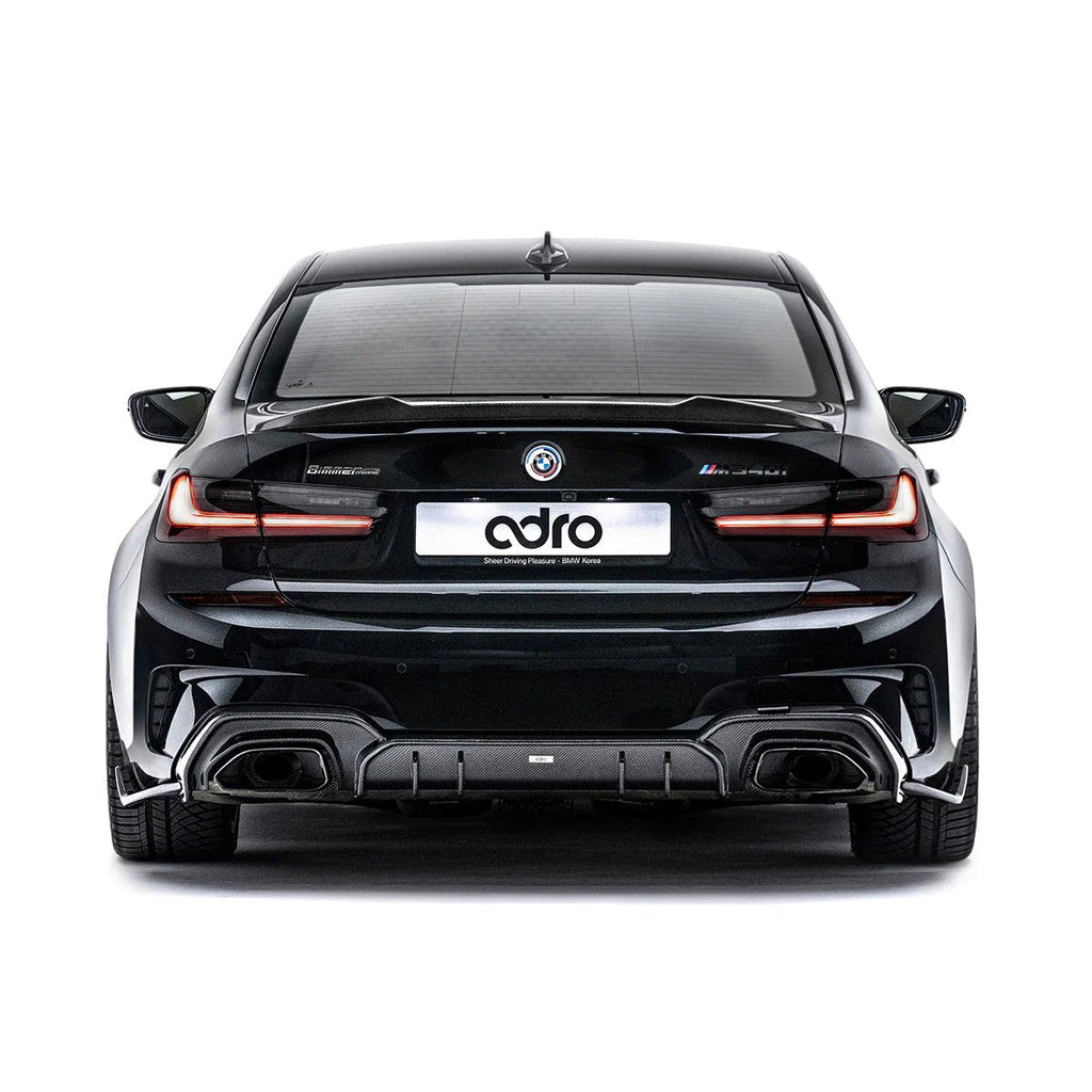 BMW 3 Series M340i G20 Pre-LCI Carbon Fibre Rear Diffuser by Adro (2018-2022) - AUTOID® - Rear Diffusers - Adro