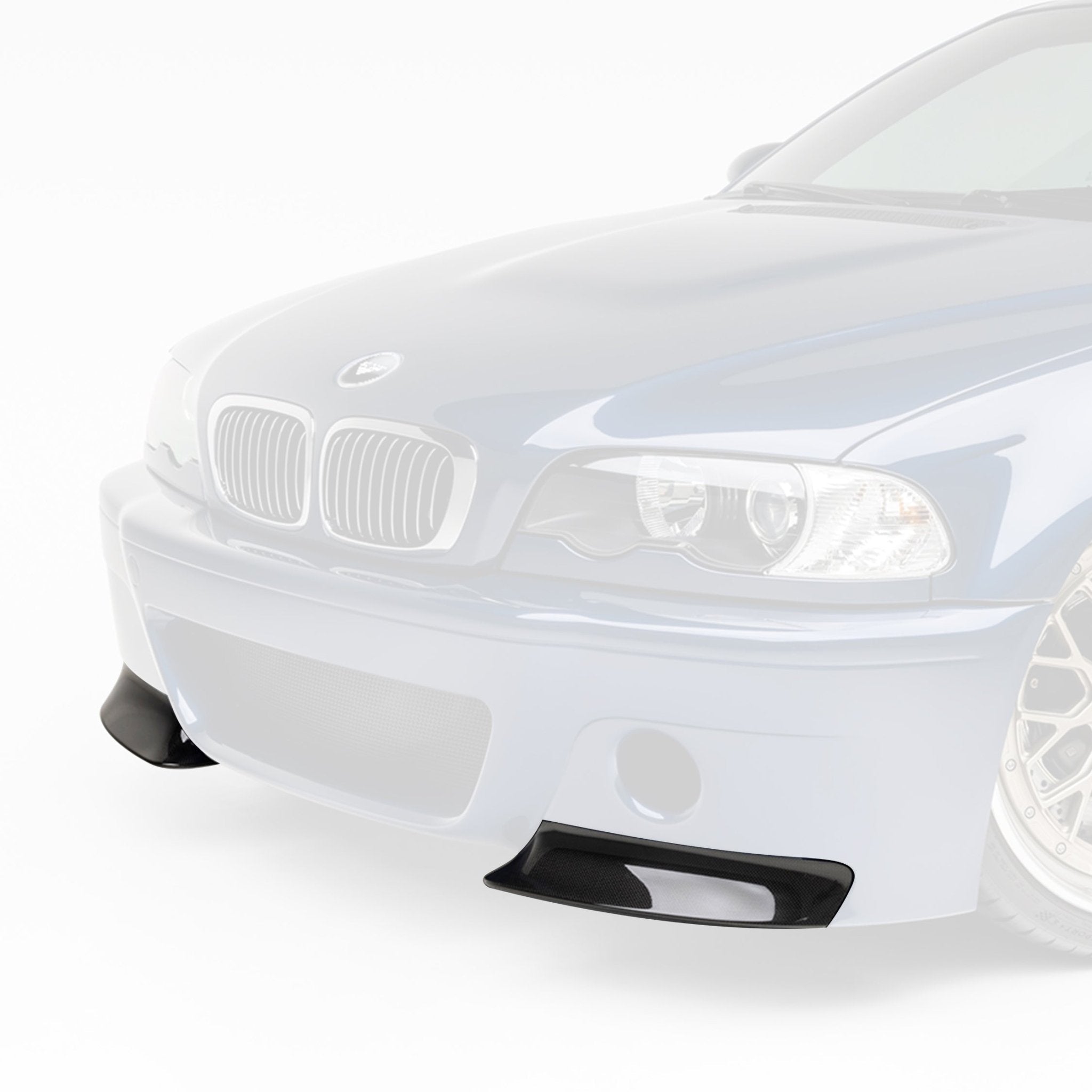 BMW E46 M3 V-CSL 2-Piece Aero Front Bumper Splitters by Vorsteiner - AUTOID® - Bumper Inserts & Trim - Vorsteiner