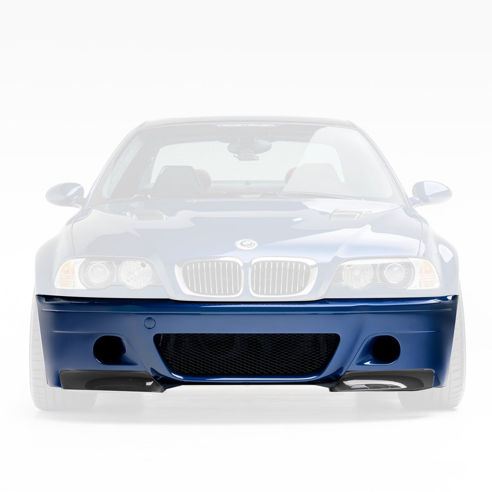 BMW E46 M3 V20 Aero Front Bumper With 2 - Piece Splitter Carbon Fiber by Vorsteiner - AUTOID - Front & Rear Bumpers - Vorsteiner