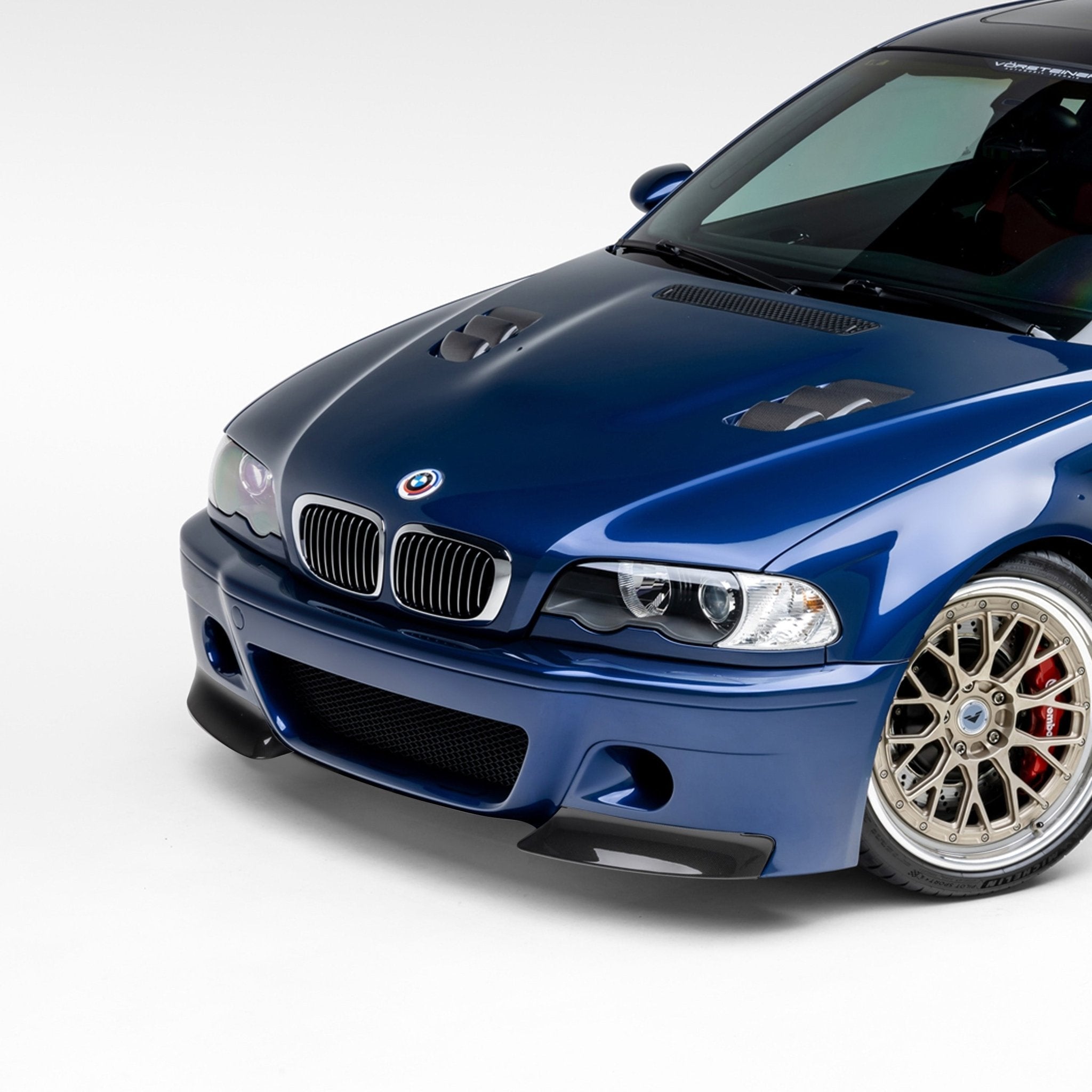 BMW E46 M3 V20 Aero Front Bumper With 2-Piece Splitter Carbon Fiber by Vorsteiner - AUTOID® - Front & Rear Bumpers - Vorsteiner