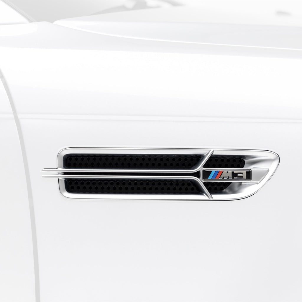 BMW E46 M3 V20 Aero Limited Side Grilles Nickel Plated by Vorsteiner - AUTOID - Fender Trim - Vorsteiner
