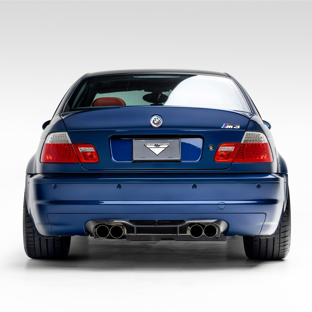 BMW E46 M3 V20 Aero Rear Diffuser Carbon Fiber By Vorsteiner - AUTOID - Rear Diffusers - Vorsteiner