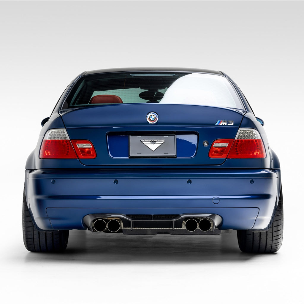 BMW E46 M3 V20 Aero Rear Diffuser Carbon Fiber By Vorsteiner - AUTOID - Rear Diffusers - Vorsteiner